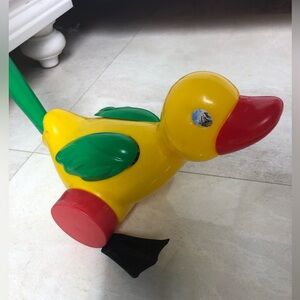 Yellow Push Duck Toy with Red Beak. For ages 3+